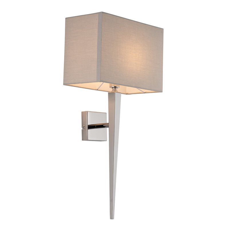 Moret Chrome Wall Light with Grey Light Moret Chrome Wall Light with Grey Light