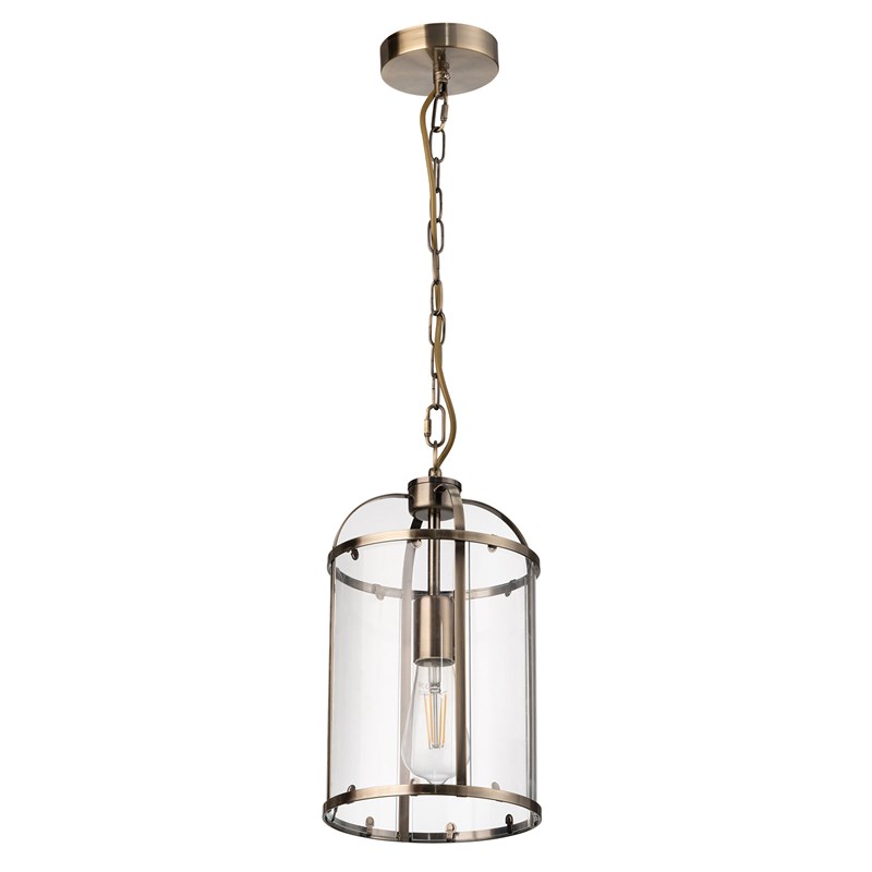 Lambert Antique Brass Single Lantern Pendant Ceiling Light Lambert Antique Brass Single Lantern Pendant Ceiling Light
