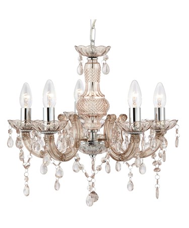 Searchlight Marie Therese  5 Light Chandelier - Mink