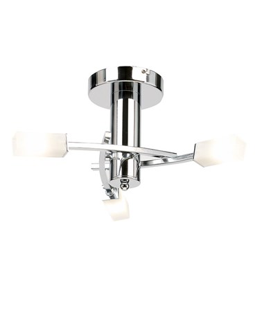 Endon Havana Semi Flush Ceiling Light - Chrome - Acid Glass - 3 Light