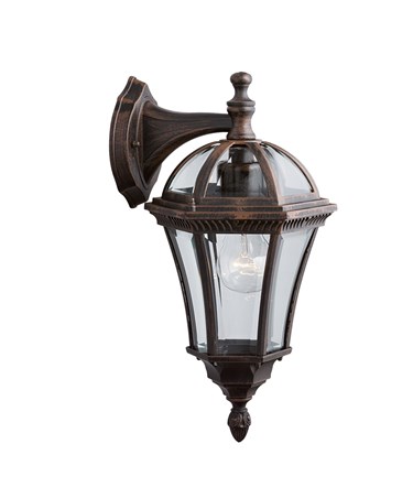 Searchlight Capri - Outdoor Wall Downlight - Rustic Brown - Ip44