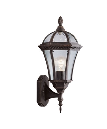 Searchlight Capri - Outdoor Wall Uplight - Rustic Brown - Ip44