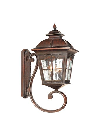 Searchlight Pompeii Large Outdoor Wall Uplighter - Brown Stone Finish - IP44