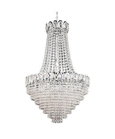 Searchlight Louis Philipe Crystal 6 Light Tiered Chandelier - Crystal & Chrome