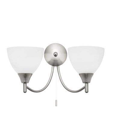 Endon Alton Wall Light - 2 Light - Satin Nickel