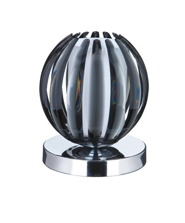 Searchlight Touch Table Lamp - Chrome - Frosted Glass & Smokey Acrylic