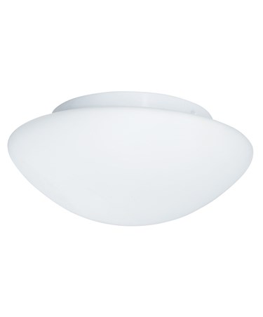 Searchlight Bathroom Flush Ceiling Light - White - Opal Glass - Ip44