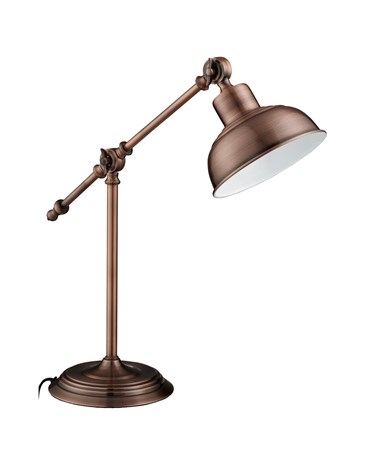 Searchlight Macbeth Industrial Table Lamp - Antique Copper - Adjustable