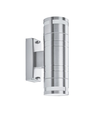 Searchlight Outdoor & Porch Cylinder Wall Up & Downlight - Stainless Steel