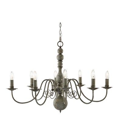 Searchlight Greythorne Vintage Ceiling 8 Light - Textured Grey Finish