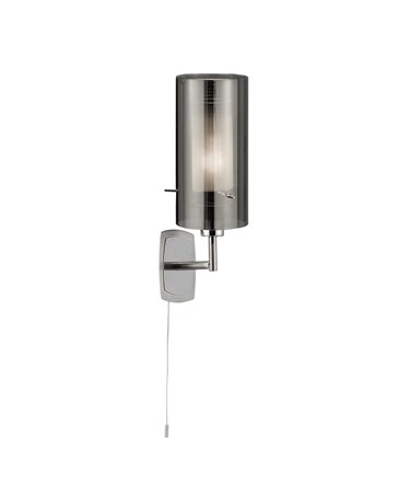 Searchlight Duo 2 Wall Light - Smokey Outer/Frosted Inner Glass Shades