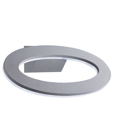 Searchlight Outdoor Wall Light - Led Halo -Grey - Frosted Diffuser - 60Cm