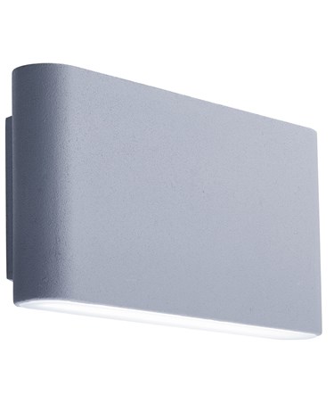 Searchlight Led Outdoor Wall Light - Sleek Angular - Grey - Frosted Diffuser