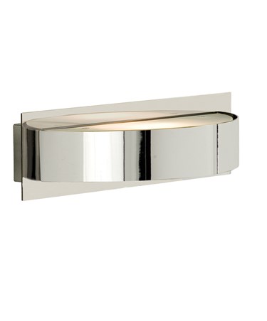 Searchlight Single Wall Light - Chrome & Glass Half Circle