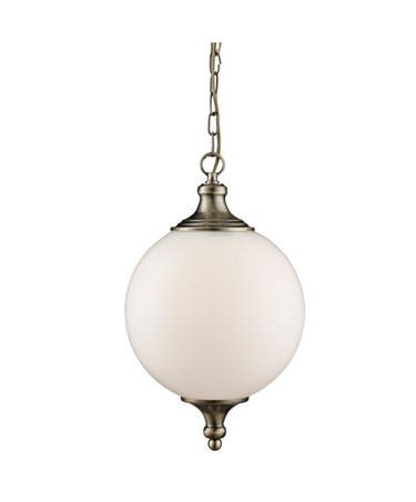 Searchlight Atom Ceiling Pendant Light - Opal Glass Ball Shade