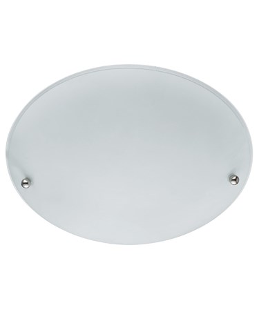 Searchlight Flush Ceiling Light - Round - Frosted Glass