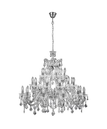 Searchlight Marie Therese Tiered 30 Light Chandelier - Crystal - Chrome