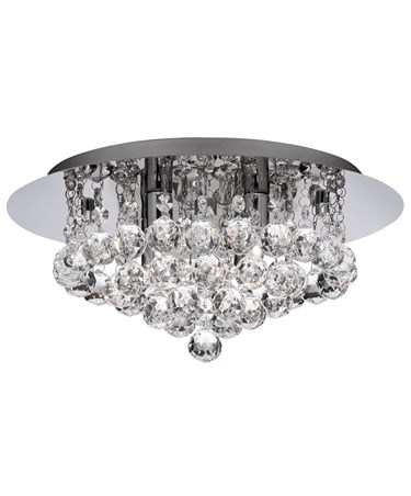 Searchlight Hanna 4 Light Round Fitting - Chrome - Round Crystals