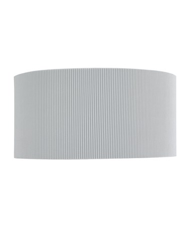Searchlight Drum Pleat Wall Light - Silver Pleated Shade & Frosted Glass