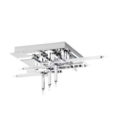 Searchlight Lattice Modern 11 Light - Flush Ceiling Fitting - Chrome