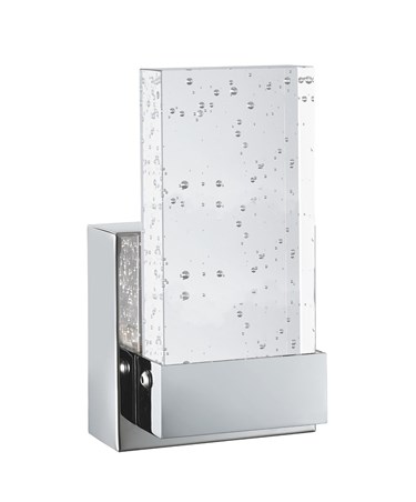 Searchlight Bubbles Led Bathroom Wall Light - Chrome & Clear Bubble Glass