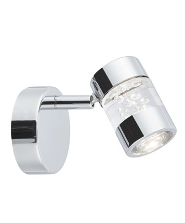 Searchlight Bubbles Effect Led - 1 Light Spot - Chrome & Acrylic Shade