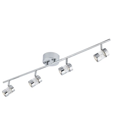 Searchlight Bubbles Effect Led - 2 Light Spot Dual Bar - Chrome & Acrylic Shade