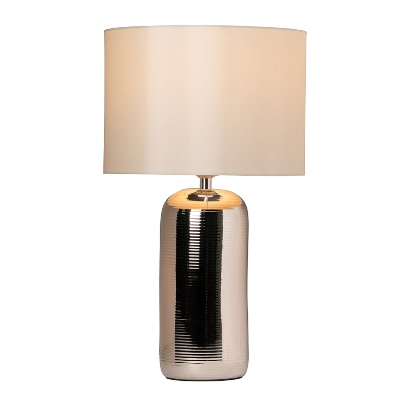 Twirl Chrome Ribbed Table Lamp Twirl Chrome Ribbed Table Lamp
