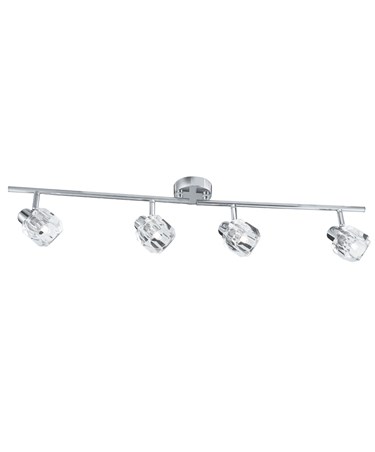 Searchlight Triton Adjustable 4 Light Bar - Chrome & Clear Glass - G9