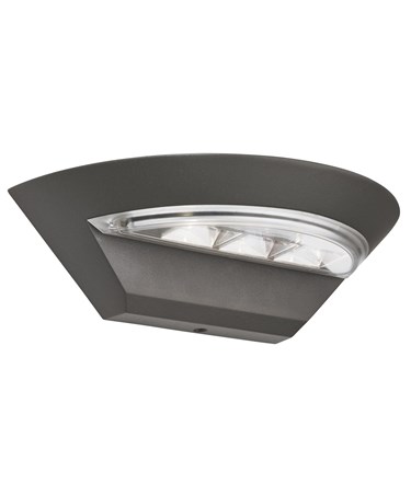 Searchlight Outdoor Led Semi-Cricle Wall Light - Dark Grey - Ip44