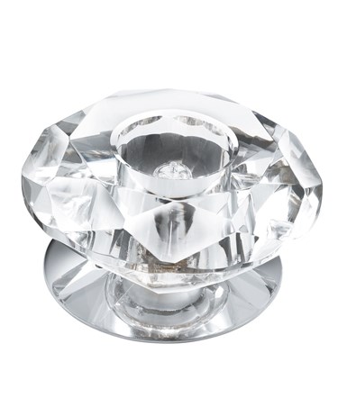 Searchlight Recessed - Downlighter - 1 Light Chrome/Clear Diamond Glass