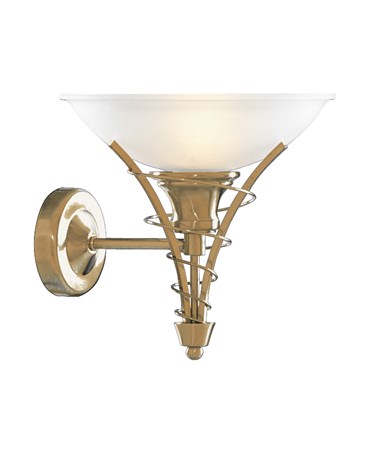 Searchlight Linea Antique Brass Wall Light Complete With Acid Shade