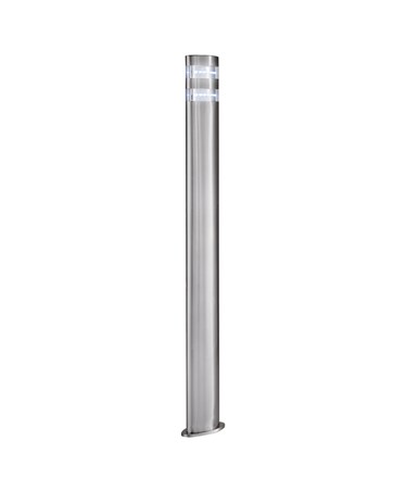 Searchlight Led Outdoor Post Light - Satin Silver - Oval - 90Cm