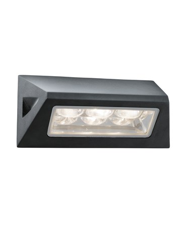 Searchlight Led Outdoor Wall Light - Black - Oblong - White Led