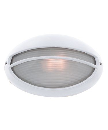 Searchlight Outdoor & Porch White Oval Bulkhead Light - 60W