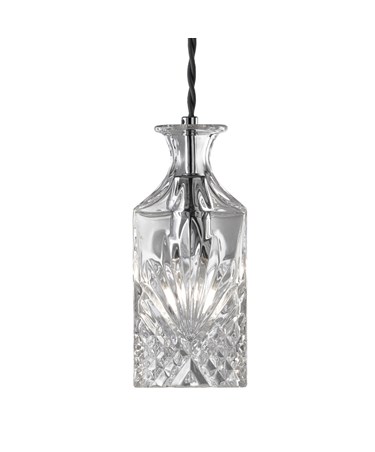 Searchlight Wine Bar Ceiling Pendant Light - Square Wine Decanter Cut Glass