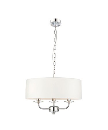 Endon Nixon Pendant Light Fitting - Nickel Plate - 3 Light Endon Nixon Pendant Light Fitting - Nickel Plate - 3 Light
