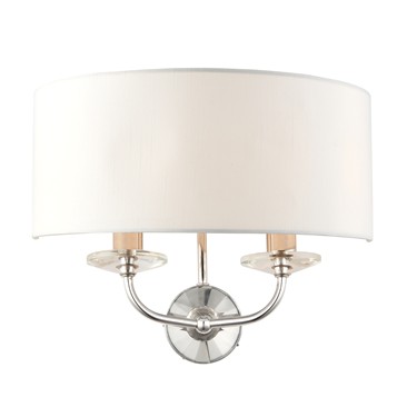 Endon Nixon Wall Light - 2 Light - Silk Shade Endon Nixon Wall Light - 2 Light - Silk Shade