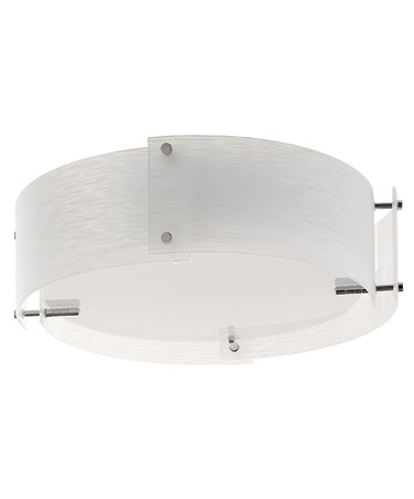 Searchlight Flush 3 Light Pendant - 4 Overlapping Frosted Glass Panels