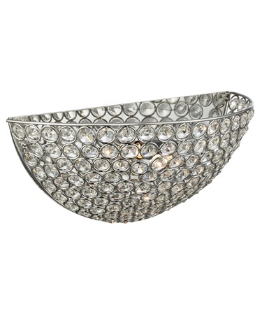 Searchlight Chantilly Wall Uplighter - Chrome - Crystal