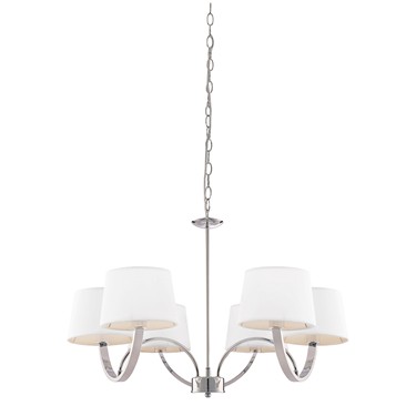 Endon Macy Ceiling Pendant - Chrome & White - 6 Light Endon Macy Ceiling Pendant - Chrome & White - 6 Light