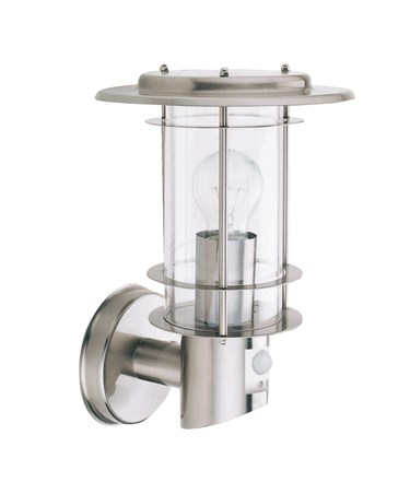 Searchlight Outdoor & Porch Wall Light - Stainless Steel - Motion Sensor
