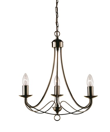 Searchlight Maypole 3 Light Ceiling Fitting - Antique Brass - Multi Arm