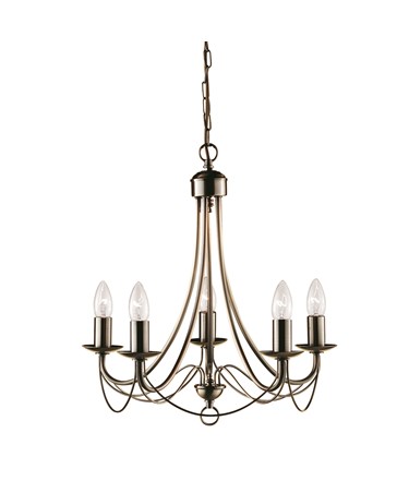 Searchlight Maypole  5  Light Ceiling Fitting - Antique Brass