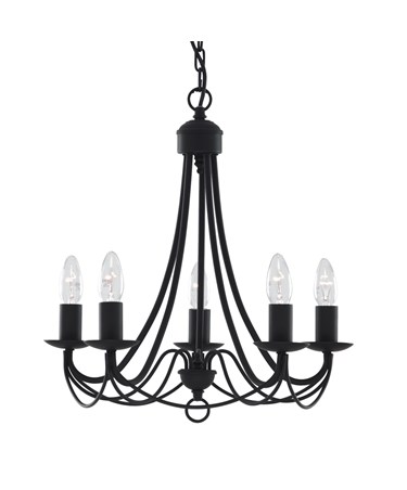 Searchlight Maypole 5 Light Ceiling Fitting - Matt Black
