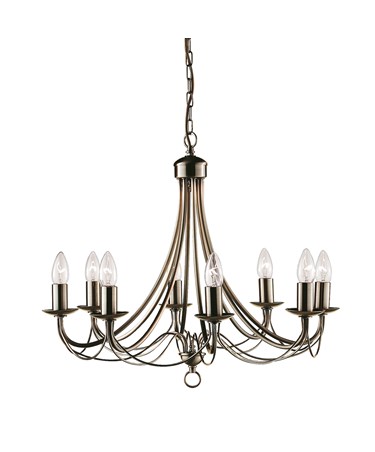 Searchlight Maypole  8  Light Ceiling Fitting - Antique Brass