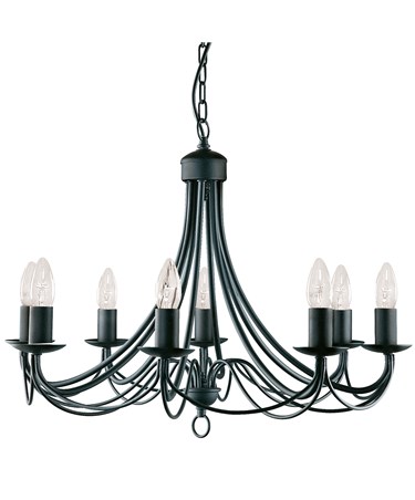 Searchlight Maypole 8 Light Ceiling Fitting - Matt Black