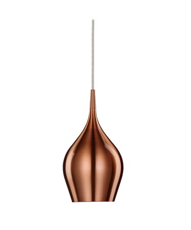 Searchlight Vibrant Bell Shaped Pendant Light - Copper