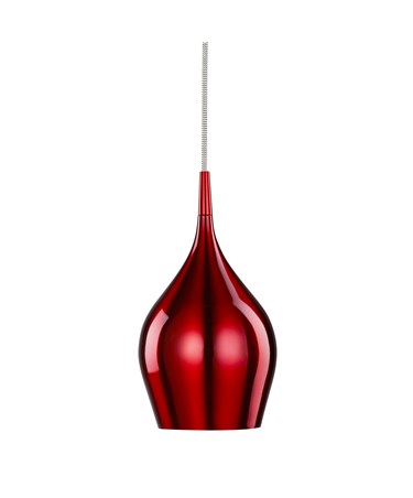 Searchlight Vibrant Bell Shaped Pendant Light - Red