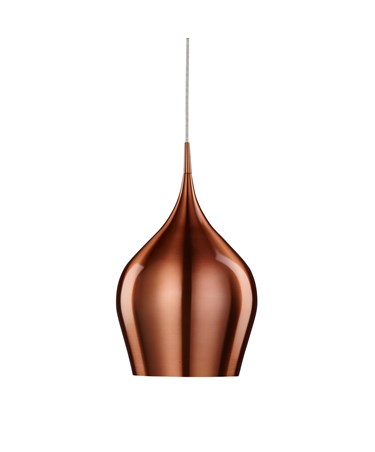 Searchlight Vibrant Bell Shaped Pendant Light - Copper - Large